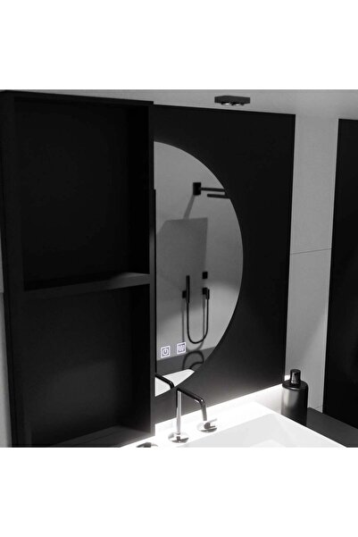 KORMAN Oglinda LED Semiluna 50x100cm, Arcuat Touch, Sistem Dezaburire, Dimabila