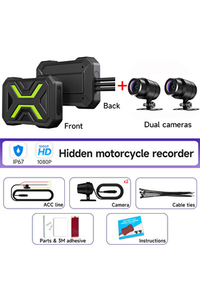 Choice M802 with DVR JIUYIN Dual Motorcycle DVR 1080P Action Camera Recorder ...