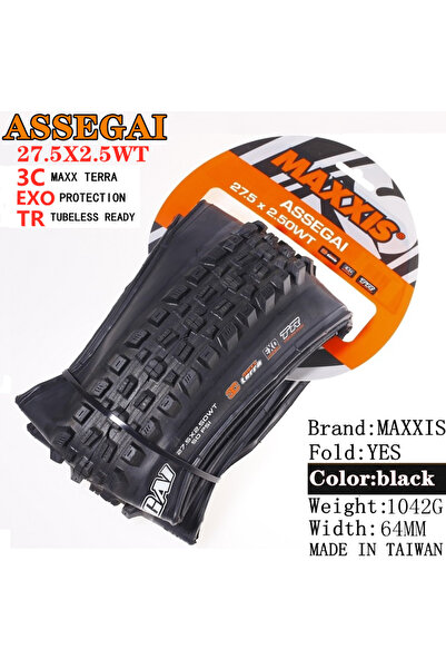 Choice MAXXIS 27.5X2.5 3CT EXO TR Maxxis ASSEGAI 27.5 29X2.5 Inch Downhill Fo...