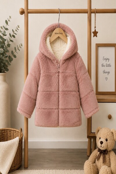 DeKuBaby New Season Flashy Special Winter Coat with Fur Inside and Outside, P...