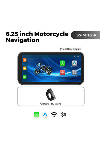 Choice4 SS-MTF2-P جهاز ملاحة GPS محمول للدراجات النارية، مقاس 6.25 بوصة، مقاو...