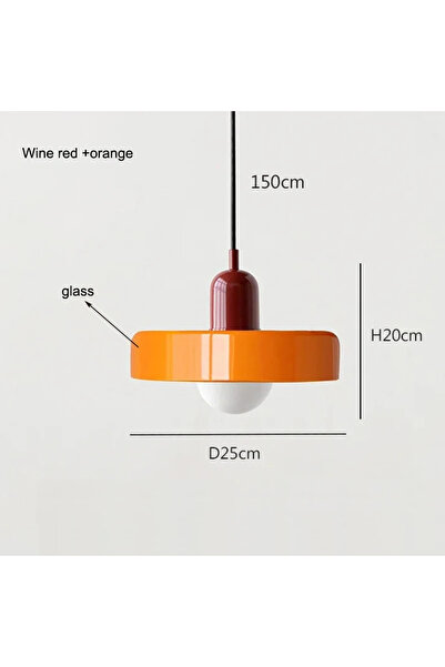 Choice Warm White Orange 1 Nordic Glass Bauhaus Dining Room Chandelier Living...