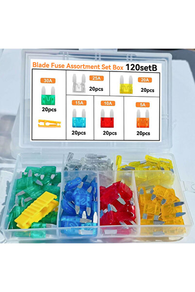 Choice3 120setB 120pcs/60pcs Small Car Fuse Combo Kit 6 Values/10Values 5A-35...