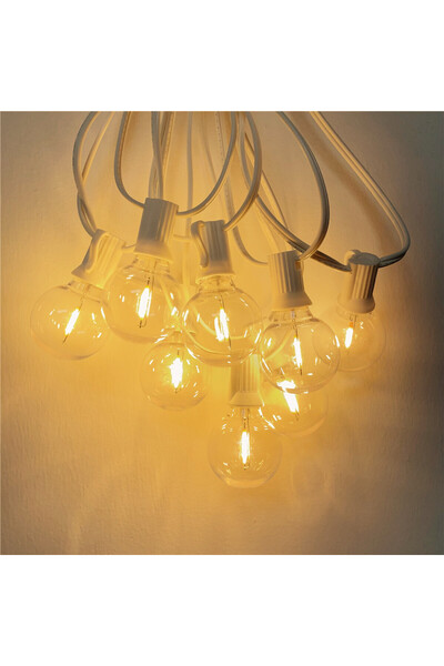 Choice 10M 15bulbs EU Plug G40 String Light White Cable String Lights Outdoor...