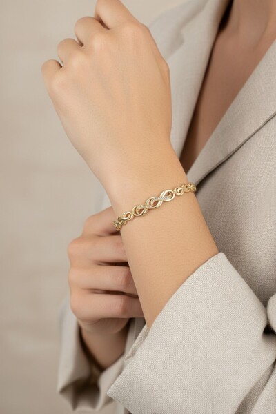 XUPING JEWELRY سوار من ستايل إنسي/مجوهرات شوبينغ مرصع بحجر الزركون الأبدي