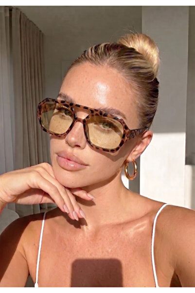 Koi Eyewear Calista Pilot Leopar Çerçeve Nude Cam Güneş Gözlüğü