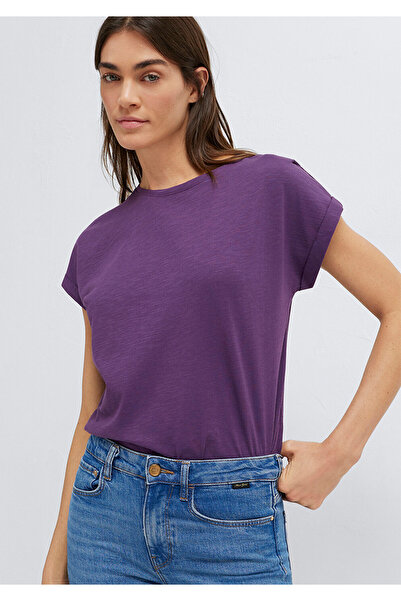 Mavi Crew Neck Purple Basic T-Shirt Regular Fit / Normal Cut 1614177-70666