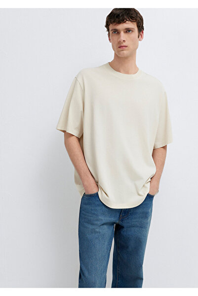 Mavi Beige Basic T-Shirt Relaxed Fit / Comfortable Cut 0613332-70140