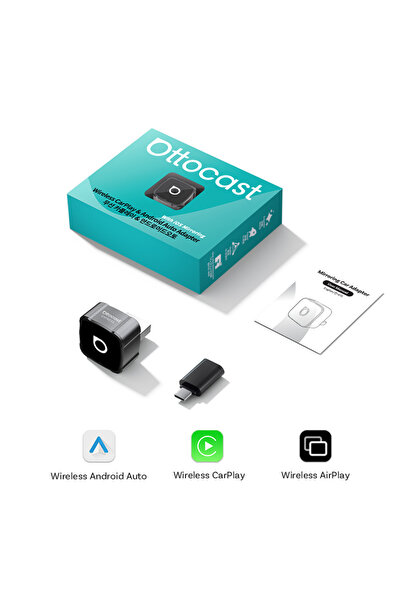 Choice One-year black Ottocast MINI AIR 3in1 Wireless CarPlay Android Auto FO...