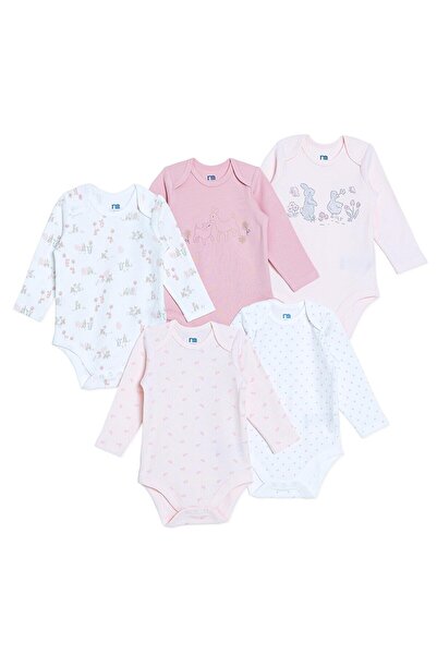 MOTHERCARE Kız Bebek Body Çıtçıtlı Zarf Yaka Uzun Kol