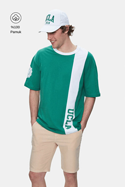 UCLA Tricou bărbătesc Keith Green, cu guler rotund, imprimat, 100% bumbac, ov...