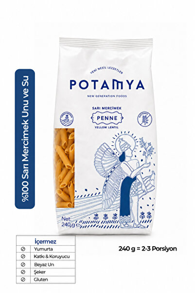 POTAMYA Glutensiz Sarı Mercimek Penne 240g