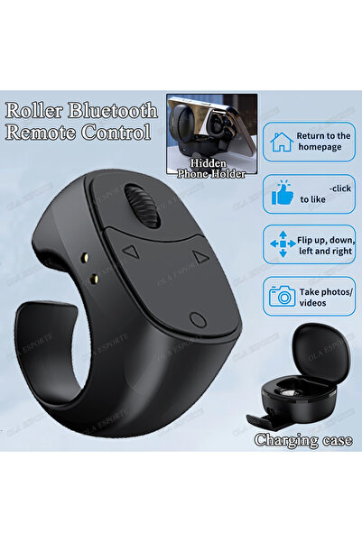 Choice3 Black Box Remote Control Wireless Bluetooth Roller Fingertip Ring por...