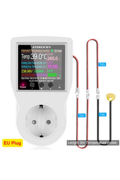 Choice3 EU 3M Metal NTC 16A AC220V Tuya WIFI Digital Thermostat Socket Incuba...