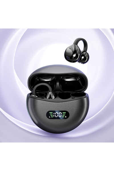 Choice black Wireless Bone Conduction HIFI Bluetooth 5.4 Earbuds Clip On Ear ...
