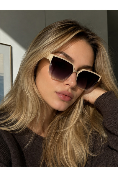 cavezzo Selin Square Cream Bone Model Women's Sunglasses Bm2789 2789x4