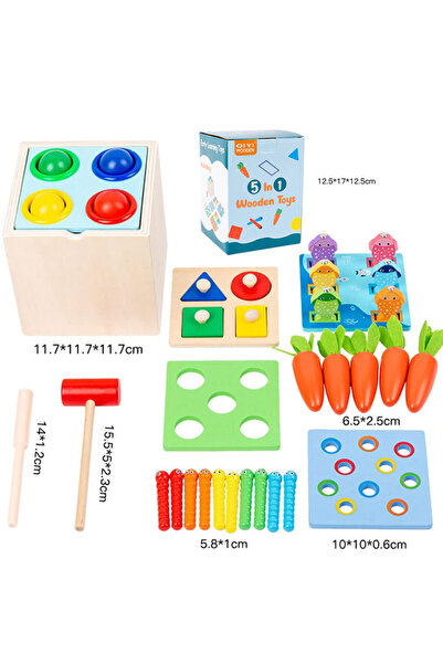 Choice E Wooden Montessori Toys Play Kit Object Permanence Box Coin Carrot To...