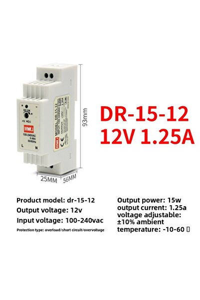 Choice1 DR-15-12 Alternative Rail Switch Power Supply 24V Transformer 220 To ...