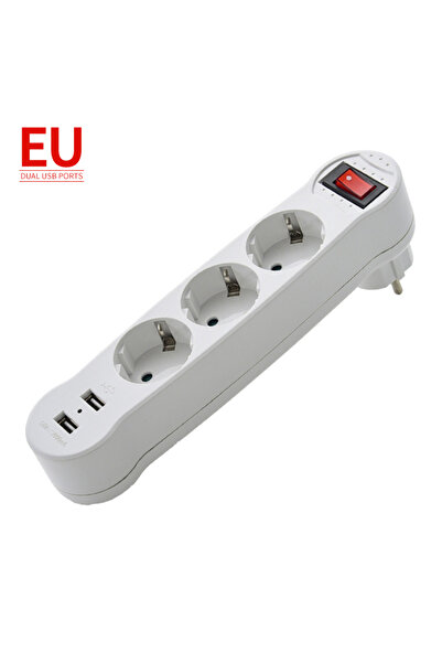 Choice 1 To 3 Socket Germany Standard Extensions Adapter to EU Electrical Soc...