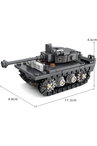 Choice1 159pcs No Box MOC Main Battle Tiger Heavy Tank War City Vehicle Car B...
