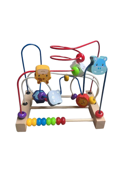 choice2 NB160C3 Colorful Wooden Roller Coaster Educational Circle Toy For Pre...