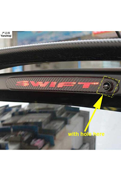 Choice A 1PC Carbon Fiber Car Stickers Of High Mounted Stop Lamp High Brake L...
