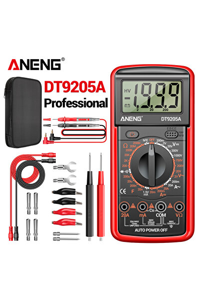 Choice5 ANENG DT9205A-12 Red Pro Professional Multimeter Tester ANENG 1999 Co...
