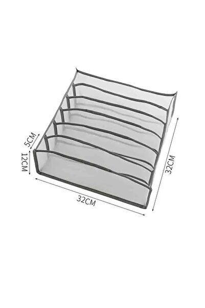 Choice12 1pcs Grey 6 grids 1-2PC 6/7/11 Grids Closet Organizer for Socks Home...
