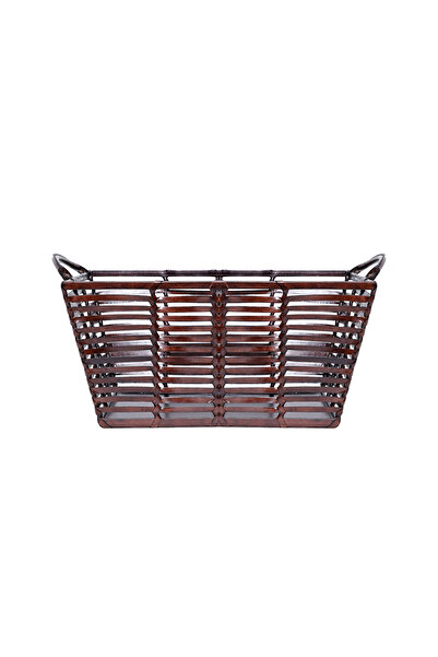 Yargıcı Deri Dikdörtgen Sepet(50x36x26 Cm)