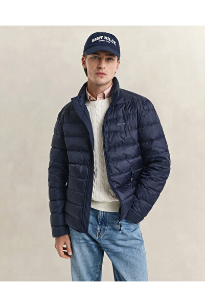 Gant Erkek Lacivert Regular Fit Dik Yaka Kaz Tüyü Mont