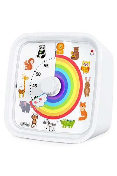 Choice1 VT01Whitelandanimal Visual Timer with Silicone Case, Land Animal Dial...