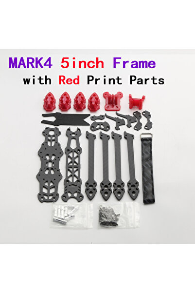 Choice Mark4 5IN Red Mark4 5inch FPV Carbon Fiber Frame 225mm Wheelbase 5mm A...