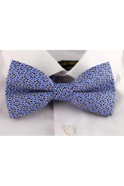Brianze Blue Patterned Bow Tie Dp-25