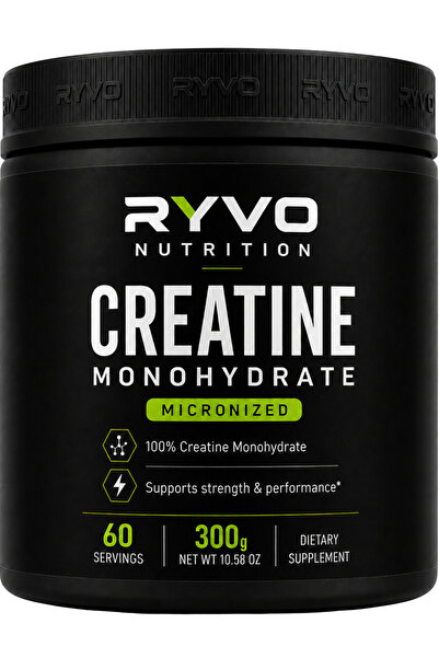 RYVO NUTRITION Creatine Monohydrate Powder 300g – Micronized 100% Pure Creatine