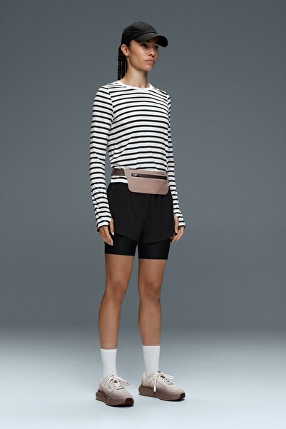 Oysho Striped long-sleeve technical T-shirt