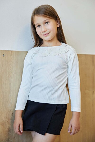 Fulla Moda Fitilli Bebe Yaka Kız Çocuk Body