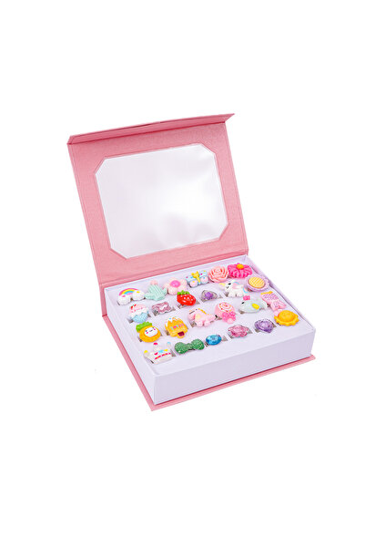 Choice A 24Pcs Kids Adjustable Cartoon Ring Set, Cute Unicorn Flower Fruit Ra...