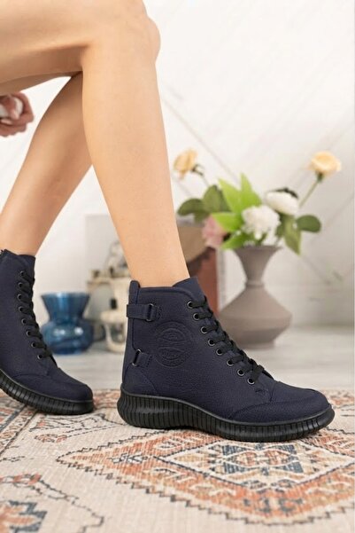 Garmoda Hakiki Deri Laci Nubuk Kadın Günlük Bot Bootie GRG0909