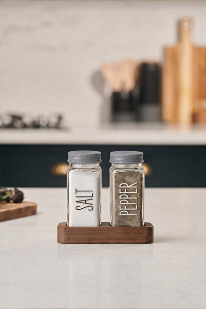 KHAKMA Set of 2 Glass Salt and Pepper Shakers |   120 ml |   Salt Pepper Labeled
