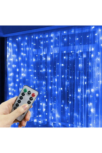 Choice 3x1M 100LEDs Blue USB Curtain String LampParty Birthday Wall Decoratio...