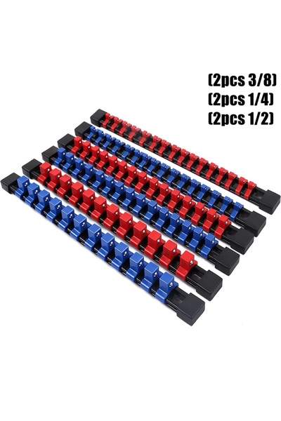 Choice 6pcs set 360° Swivel ABS Socket Organizer 1/4Inch 3/8Inch 1/2Inch Prem...