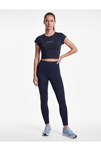 Koton Slim Fit Crew Neck Short Sleeve Printed Crop Sports T-Shirt
