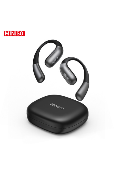 Miniso Black X28 Bluetooth Headset 5.4 Sports Headset Button Control Noise Ca...
