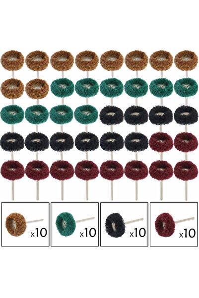 Choice 40pcs 2.35mm 40pcs of 2.35mm/3mm Shank Nylon Fiber Buffing Wheel Scour...