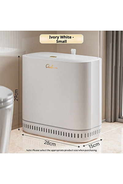 Choice1 Small Slim Narrow Trash Can with Lid Press Open Bathroom Garbage Bin ...
