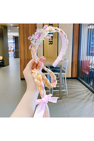 Choice Pink-Snowflake-01 Girls Elsa Cosplay Headband Weaving Braid Tangled Sn...