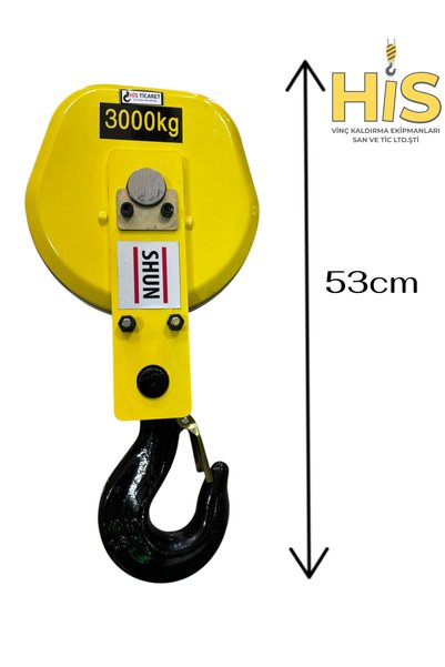 HİSTİCARET 3 TON 2/1 DONANIM VİNÇ KANCA BLOĞU 10-16 MM HALAT