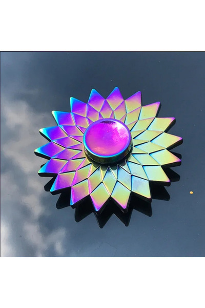 Choice F Metal Rainbow Fidget Spinner Colorful EDC Hand Spinner Anti-Anxiety ...