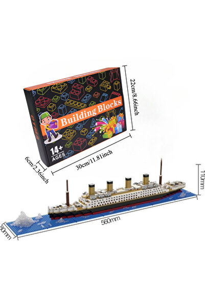 Choice4 1878Pcs Gift Box Titanic Model Cruise Ship Building Blocks MOC Boat D...
