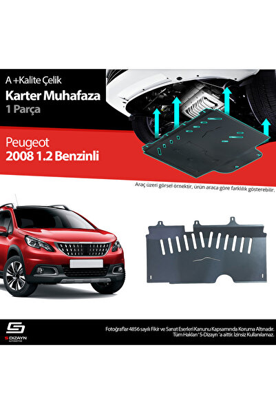 S Dizayn S-Dizayn Peugeot 2008 1.2 Benzin Çelik Karter Muhafaza Koruma 2017 Ü...